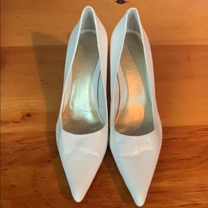 Nine West white pumps